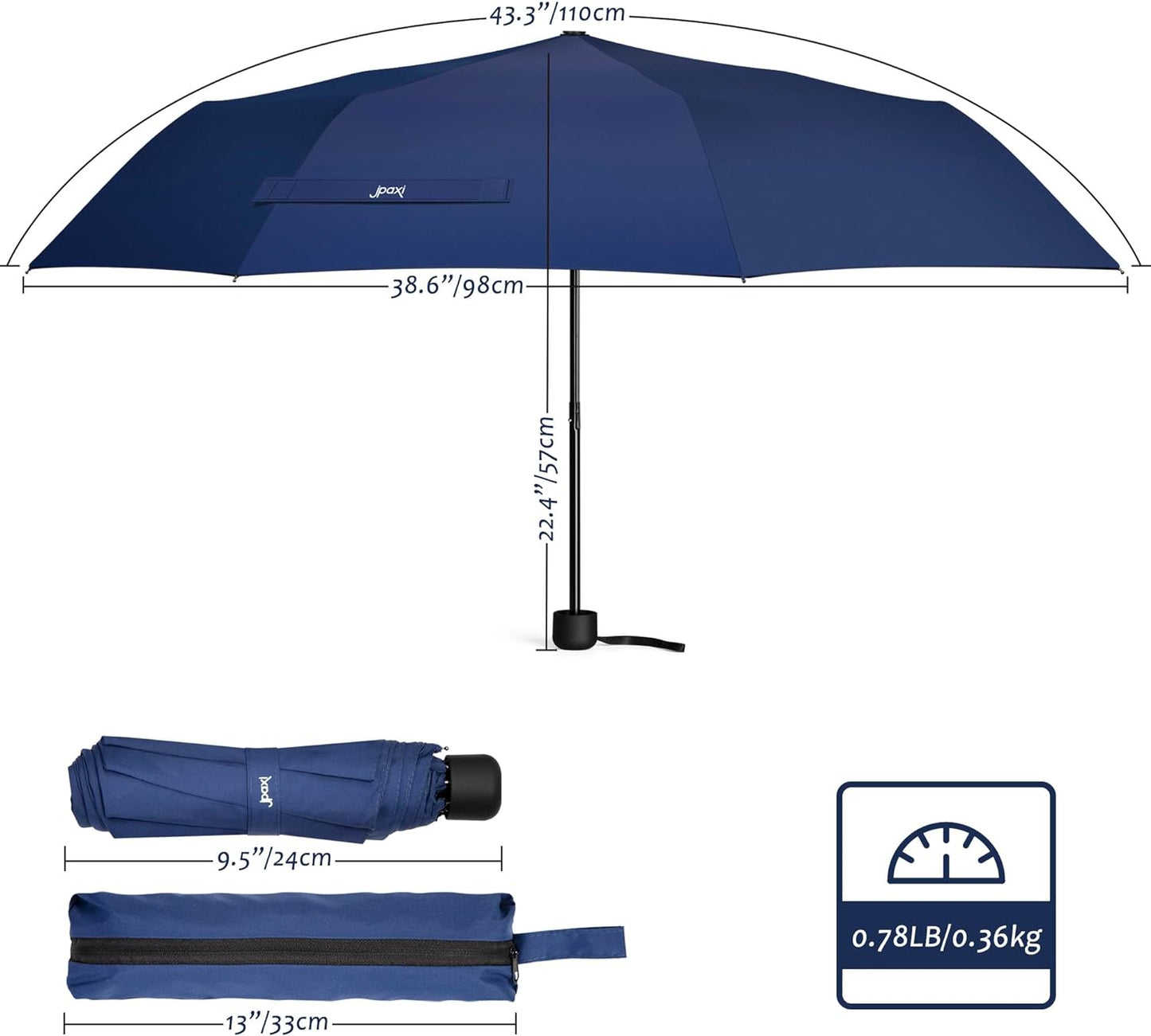JPAXI 2-in-1 Compact Umbrella & Shopping Bag | Seamless Shift from Rain to Retail
